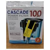 Penn-Plax Cascade 100 Power Filter  Hang-On Filter with Quad Filtration; Great for Freshwater and Saltwater Setups - Retail: $32