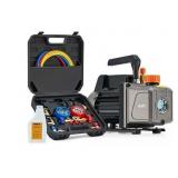 A/C Vacuum Pump & Gauge Set  - Retail: $90