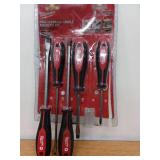 MilwaukeePhillips/Slotted Flat Head Hex Drive Screwdriver Set with Tri-Lobe Handle (Missing One Piece)