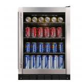 Beverage 23.4 in. 154 (12 oz.) Can Beverage Cooler, Stainless Steel - Retail: $540