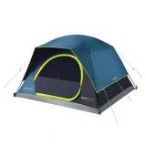 Coleman Skydome 4 Person Camping Tent with Dark Room Technology  Multicolor