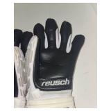 Reusch Adult Attrakt Freegel Silver Finger Support Goal Keeper Gloves  - Retail: $90