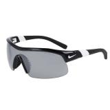 Nike Show X1 58mm Wraparound Sunglasses in Black/Silver Flash - Retail: $89