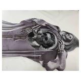 Hiboom 4 Pcs Halloween RIP Graveyard Tombstones with 4 Pcs 3D Changing Face Moving Picture Frame - Retail: $0