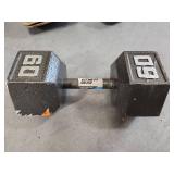 60 LB Cast Iron Hex Dumbbell  - Retail: $0