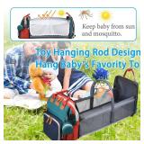Jeryswet Baby Diaper Bags with Changing Station, Waterproof Large Capacity Diaper Bag Backpack for Moms Dads with USB Charging Port and Stroller Straps, Baby Shower Gifts, RGB