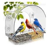 Window Mount Bird Feeder with Clear Acrylic Cover