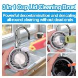 XANGNIER 3 in 1 Cup Lid Gap Cleaning Brush Set,Multifunctional Water Bottle Lid Cleaner Brush,3 Pack Water Bottle Crevice Cleaning Tool,Tumbler Lid Cleaner Brush for Stanley/YETI Cup,Kitchen Gadgets