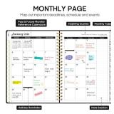 2026 Planner, Weekly and Monthly Planner, January 2026 - December 2026, Hardcover 2026 Calendar Planner Book with Tabs For Women & Men, Inner Pocket, Spiral Bound, Perfect for Office Home School Suppl
