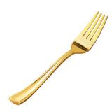 Goodluck 50 Pack Gold Plastic Forks, Heavy Duty Forks Disposable, Plastic Cutlery Perfect for Weddings, Parties, Dinners and Thanksgiving