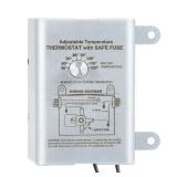Saillong Attic Fan Thermostat Control, Replacement Thermostat with Adjustable Temperature Dial, Programmable for Exhaust Fan, Greenhouse, Cooling System