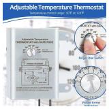 Saillong Attic Fan Thermostat Control, Replacement Thermostat with Adjustable Temperature Dial, Programmable for Exhaust Fan, Greenhouse, Cooling System