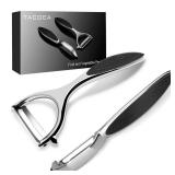 TACGEA Vegetable Peeler for Kitchen, Potato Peelers for Fruit Straight Blade, Durable Non-Slip Handle, Set of 2