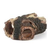 IBWell Aquarium Wood Fish Tank Decorations Resin Fake Logs Terrarium Decor, Reptile Hide Aquarium Hideout for Fish Cave, Small Turtles, to 20 Gallon Tank