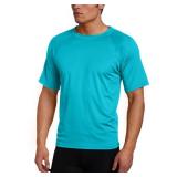 Kanu Surf Mens Swim Shirt with Short Sleeves UPF 50+ Rash Guard for Men with Quick-Dry Fabric (Large)