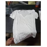 2(X)IST Mens Essential Cotton Slim Fit Deep V Neck T-Shirt 1-Pack White Medium