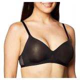 Hanes womens Oh So Light Foam Comfortflex Fit Wirefree Mhg521 Bra, Black/Nude, Medium US
