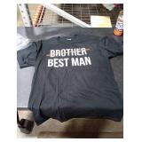 From Brother to Best Man Wedding Party Groomsmen Proposal T-Shirt XL