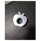 12pcs Shanah Tovah Acrylic Apple Napkin Ring Holder, Napkin Rings for Wedding Party,Mirrored Acrylic Hebrew Napkin Holders (Silver Mirror, 3