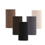 Vrose Flosi 100 PCS Hair Ties No Damage For Women Girls Men Kids Toddler - Soft Seamless Hair Ties For Thin & Fine Curly Hair - Brown Rubber Bands For Hair No Pull Ponytail Holder
