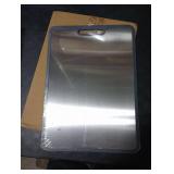 Titanium Cutting Board Double-sided non-slip silicone edging Pure Titanium Cutting Boards for Kitchen - Double-Sided Food-Grade Chopping Board Non-Stick Durable and easy to clean (Large)