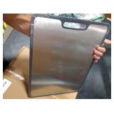 Titanium Cutting Board Double-sided non-slip silicone edging Pure Titanium Cutting Boards for Kitchen - Double-Sided Food-Grade Chopping Board Non-Stick Durable and easy to clean (Large)