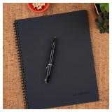 Cambridge Limited Business Notebook, Legal Ruled Paper, 8-1/4 x 11, 80 Sheets, Flexible Soft Touch Cover, Wirebound, Gray (06062)