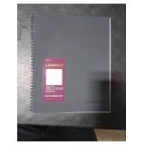 Cambridge Limited Business Notebook, Legal Ruled Paper, 8-1/4 x 11, 80 Sheets, Flexible Soft Touch Cover, Wirebound, Gray (06062)
