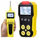 4 Gas Monitor + Pump by Forensics Detectors | USA NIST Calibration Certificate | USB Recharge | 4 Gas with Probe for Confined Space |