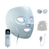 Shark CryoGlow LED Face Mask with Under-Eye Cooling, Anti-Ageing & Blemish Repair, Red & Blue LED, Infrared Light Therapy, USB-C, Remote Control, Storage Bag, Blue Frost, FW312