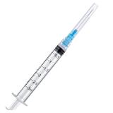 100 Pack Disposable 3ml/cc Lab Syringes with 23Ga 1 Inch Needle Luer Lock, Individually Sealed Packed