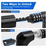 NDakter Upgrade Bike Chain Lock with 4 Digit Combination and 2 Keys, 3.2/4.28 Ft Heavy Duty Anti-Theft Bicycle Lock, 2 Ways to Unlock High Security Scooter Locks for Ebike, Escooter, Door