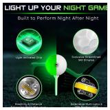 KINGTOP EverGlow Glow in The Dark Golf Ball - Light Activated 7-Color LED Golf Balls, Light up Ball with Fluorescent Tees and Storage Bag, Fun Night Golfing Gift for Men and Women