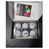 KINGTOP EverGlow Glow in The Dark Golf Ball - Light Activated 7-Color LED Golf Balls, Light up Ball with Fluorescent Tees and Storage Bag, Fun Night Golfing Gift for Men and Women