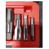 6-Piece NPT Pipe Tap Set, 1, 3/4, 1/2, 3/8, 1/4, 1/8 NPT Tap Set, Carbon Steel Hand Threading Plumbing Tap Set for Accurate Threads, Assorted Plumbers Mechanics DIY Thread cutting tools