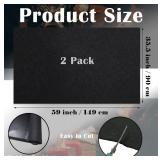 Nexboraque 2 Pack Garage Floor Mat, 60 x 36 Inch Oil Spill Mat for Under Car Driveway Mats with Waterproof Backing, Black Reusable Rubber Mat Garage Mat for Protecting Surfaces