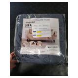 Luxshare Home Reversible 4 Seater Sofa Cover 91 Inch Large Couch Cover Furniture Protector(Sofa XX-Large,Dark Blue/Dark Blue)