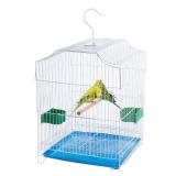 Capuca Small Bird Travel Cage-Lightweight Small Birds Starter Kit with Birdcages and Accessories Great for Parakeets Lovebirds Parrotlets Finches Canaries Blue Removable Plastic Tray Include