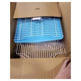 Capuca Small Bird Travel Cage-Lightweight Small Birds Starter Kit with Birdcages and Accessories Great for Parakeets Lovebirds Parrotlets Finches Canaries Blue Removable Plastic Tray Include
