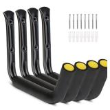 100 LB Capacity (15) Heavy Duty Garage Storage Hooks (4packs) Kayak Storage Hanger Wall Mounted Rack for Hanging Ladders, Bikes