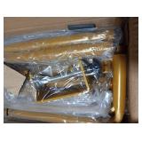 Over The Table Rod Stand with Clamps Adjustable 31-110 in Length 31-64 in Height Gold Table Balloon Arch Hanging Stand with Storage Bag for Halloween Christmas Wedding Birthday Party Decoration