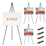 Easel Stand for Display, Aredy 63 Portable Painting Easel, Lightweight Metal Easels for Painting Canvas, Wedding Sign (4 Pack)