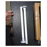 CorkLatta White Shower Curtain Rod 32 to 43 Inch,1 Inch Diameter Adjustable Spring Tension Stainless Steel Telescoping Rod,Easy Install,No Rust