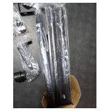 Huntype Curtain Rods for Windows 32 to 96 Inches - Black 1 Inch Diameter Curtain Rods, Easy Installation and Modern Design