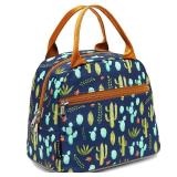 FlowFly Insulated Lunch Cooler Bag - Tote Bag Organizer for Women/Men, Cactus