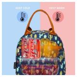 FlowFly Insulated Lunch Cooler Bag - Tote Bag Organizer for Women/Men, Cactus