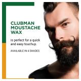 Clubman Mustache Wax for Men Black, Strong Hold Moustache Wax for Styling, Includes Brush, 0.5 oz MISSING BRUSH