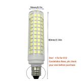 Lxcom Lighting E11 LED Corn Bulb 15W Dimmable Ceramic LED Light Bulbs 120W Equivalent 136 LEDs 2835 SMD 1500LM Daylight White 6000K T3/T4 JDE11 E11 Mini Candelabra Base for Home Lighting, 4 Pack
