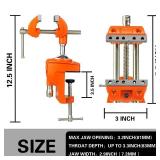 MAXMAN Clamp Bench Vise with Post Universal, Woodworking Vise, 360° Heavy Duty Cast Steel, Table Clamp Vise with Swivel Base for Workbench DIY Projects, Handcraft Creations