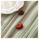 Keketoarrange 3pcs Cheesecloth Table Runner Sage Green Gauze 120 Inch 10 FT Rustic Boho Cheese Cloth Runner for Wedding Baby Shower Bridal Shower Party Long Sheer Centerpiece Home Decoration
